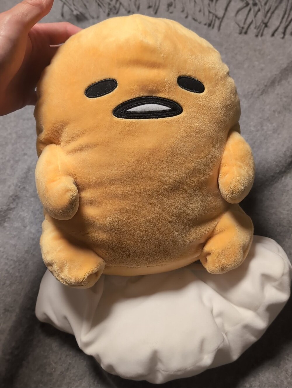 Build-A-Bear Gudetama The Lazy Egg Plush White Egg Bed Sanrio 12" 2024